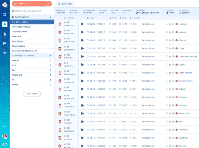 Session recordings (source: smartlook.com) 