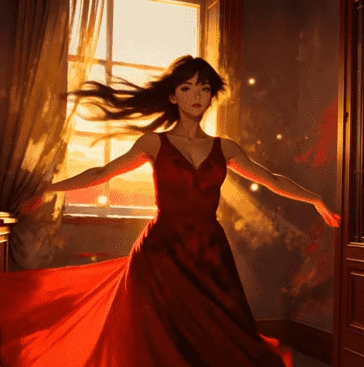 Пример кадра из видеоролика, сгенерированного нейросетью NightCafe