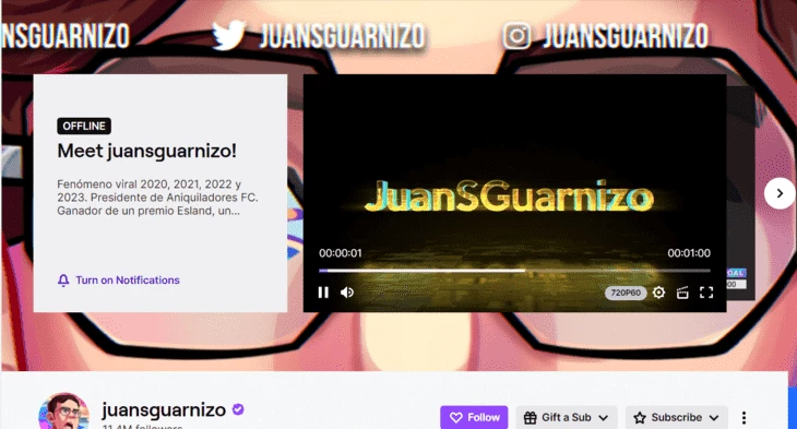 juansguarnizo’s Twitch banner