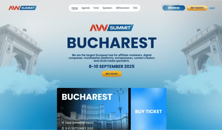 AWSummit, главная страница