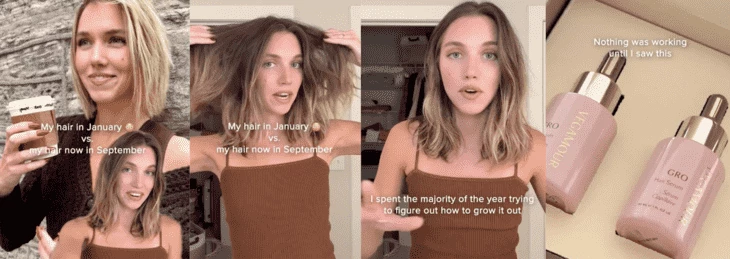 Hair growth serum ad