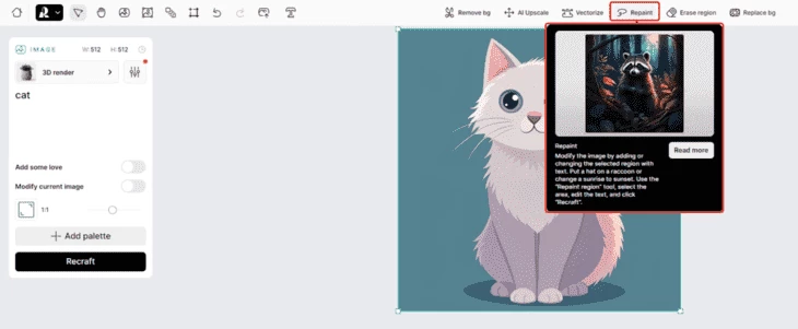 Пример видеоинструкции к инструментарию Recraft.ai