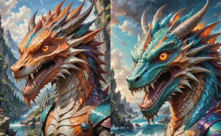 Пример сгенерированных изображений в StarryAI