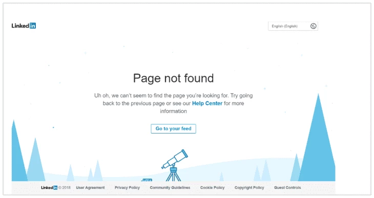 Page not found (source: SEOptimer)