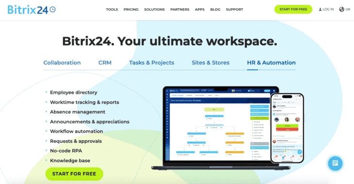 Bitrix24 home page