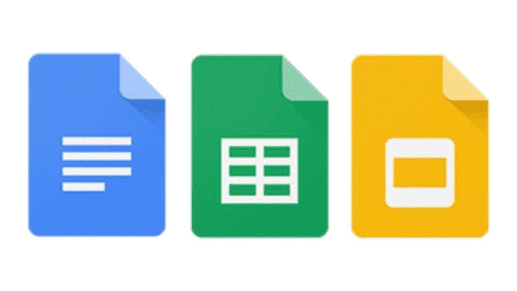 Google Docs, Google Sheets, and Slides