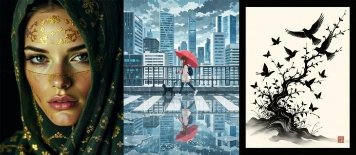 Примеры изображений, сгенерированных в StarryAI