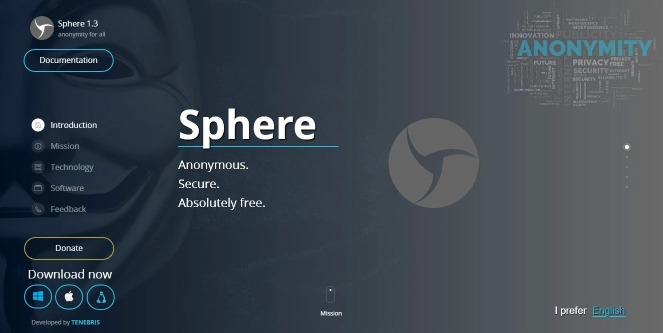 Главная страница Sphere