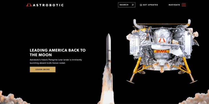 Главная страница Astrobotic
