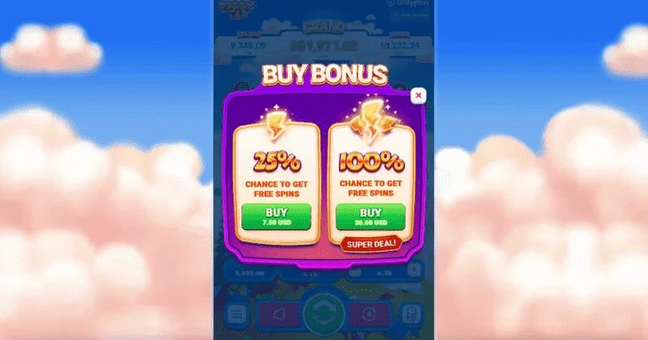 Покупка бонуса в PiggyTap
