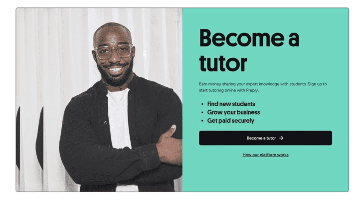 Become a tutor on preply