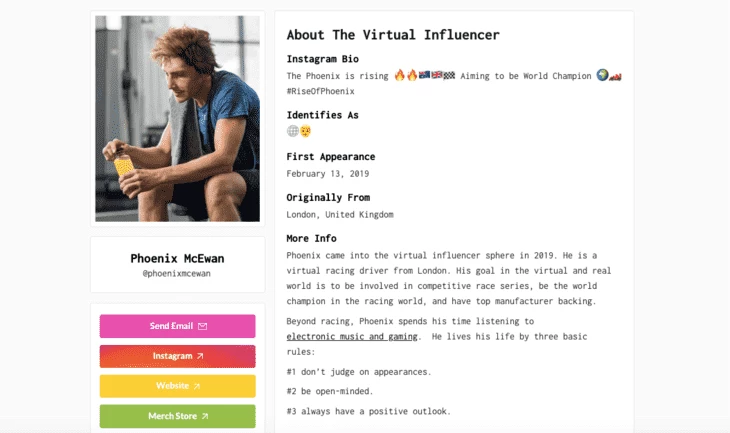 Profile example from Virtual Humans