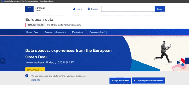 Главная страница The Official Portal For European Data