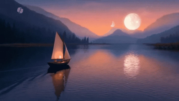 Пример кадра из видео, сгенерированного в Bing