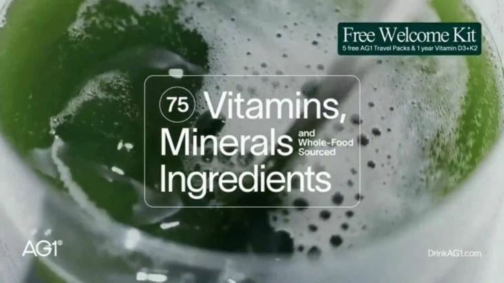 Banner ad for nutrition supplements