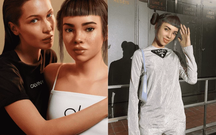 Calvin Klein and Prada campaigns with Miquela