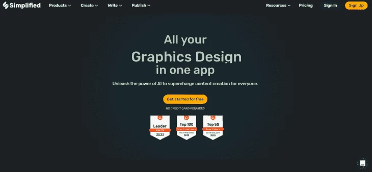 Simplified home page