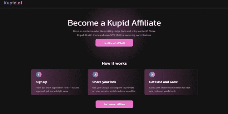 Партнерская программа Kupid.ai