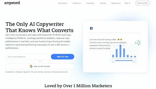 Anyword - нейронная сеть, похожая на chatgpt