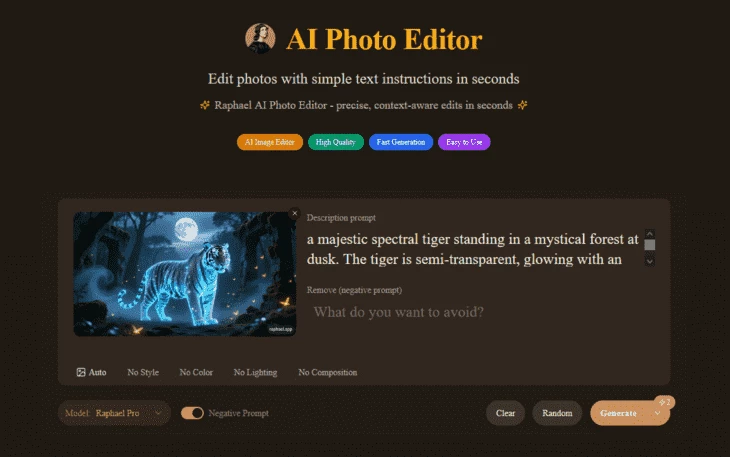 Пример редактирования изображения в обычном редакторе в Raphael.app