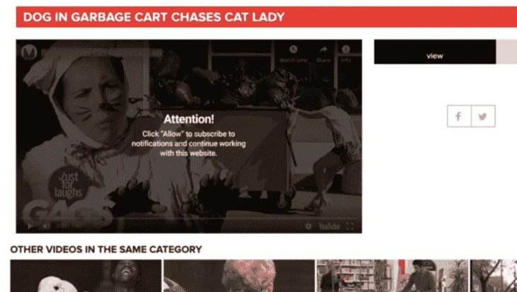 CTA: allow notifications to view the content
