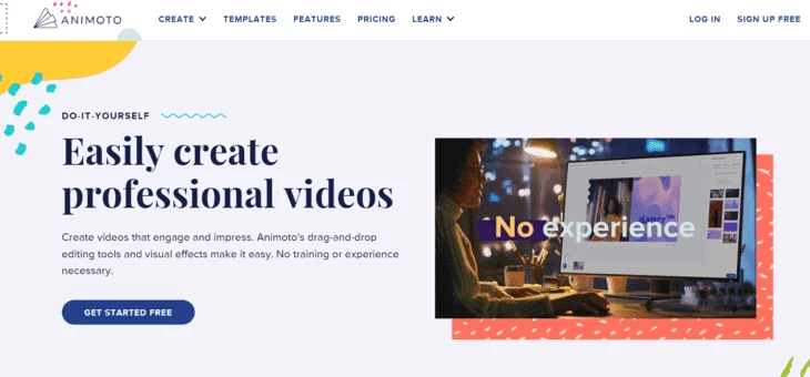 Главная страница Animoto