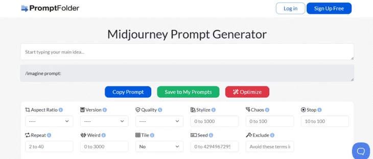 Midjourney Prompt Helper 