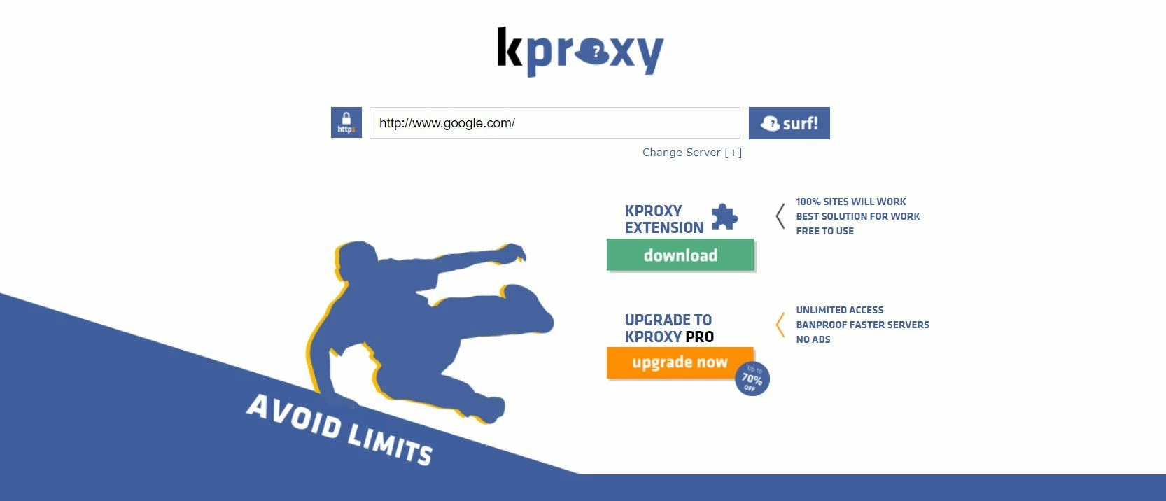 Главная страница KProxy