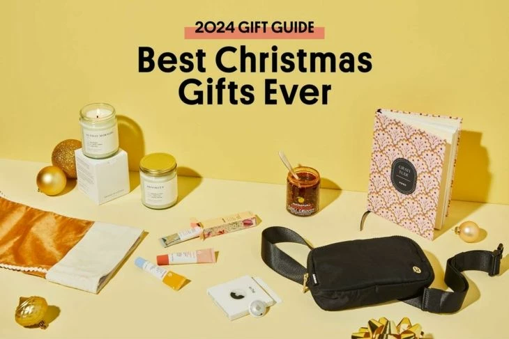 Example of a visual for a holiday guide with selection of gifts