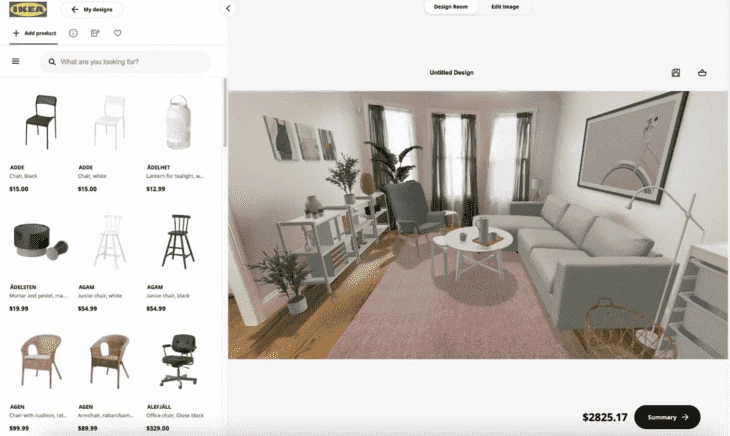 Designing your room with AR