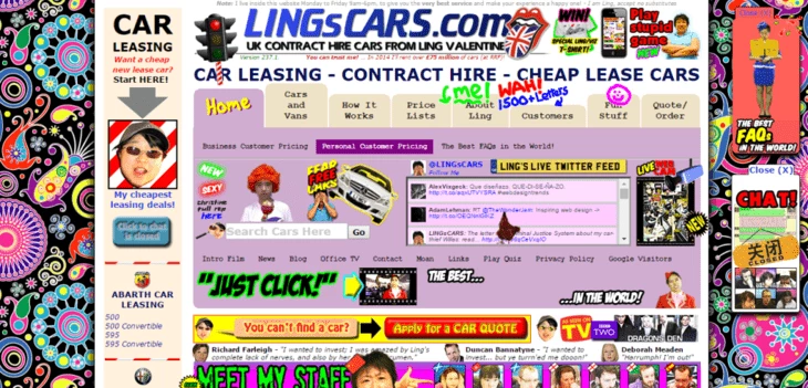 Web design examples to avoid