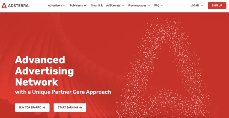 Adsterra homepage