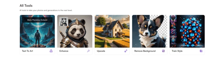 Инструменты в нейросети StarryAI