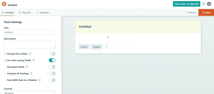 Страница Cognito Forms