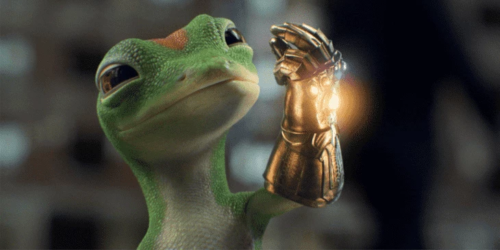 Геккончик от Geico захватывает поп-культурные тренды
