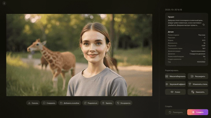 Пример видео, сгенерированного в PixVerse