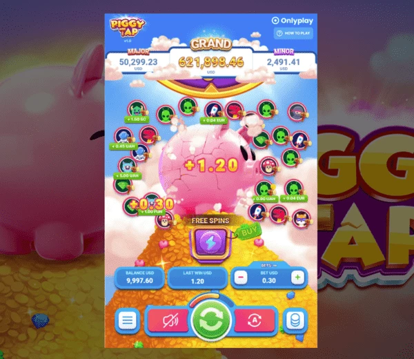 Игровой процесс PiggyTap