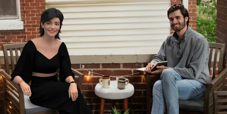 Lu meets with the founder of VirtualHumans