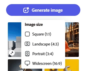 Кнопка «Generate image» для генерации изображений