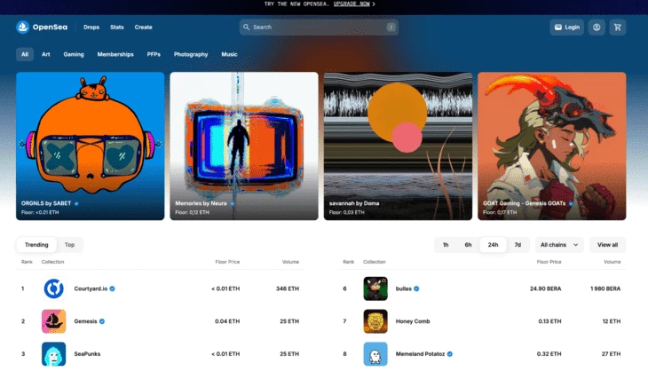 Платформа OpenSea