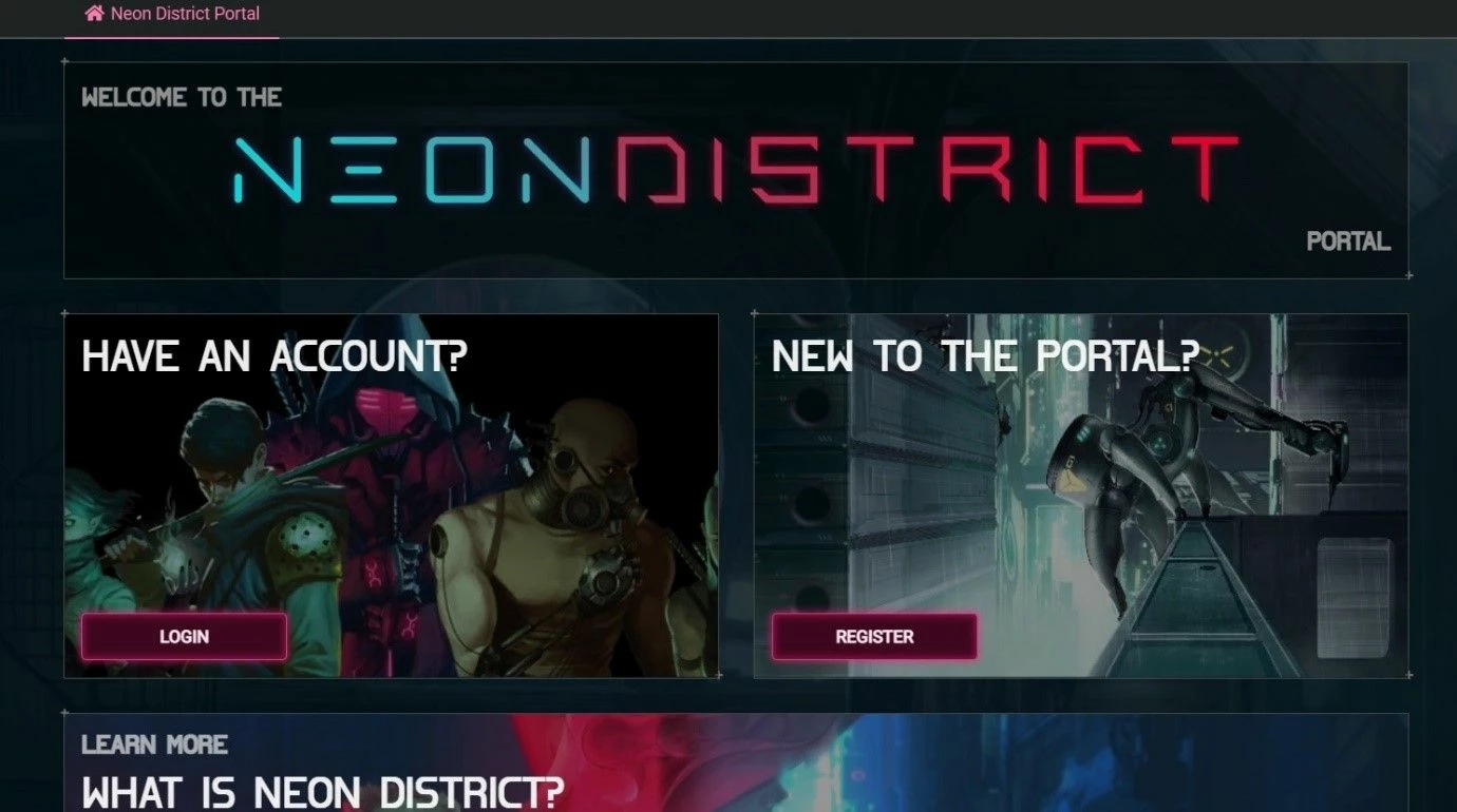 Крипто игра с выводом Neon District