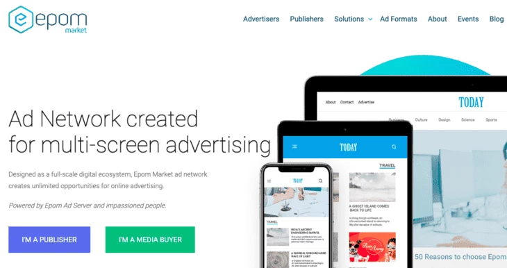 Epom Market home page