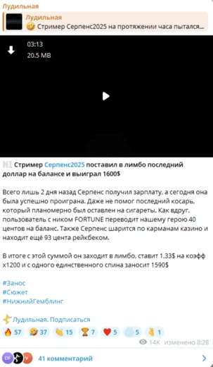 Материал из канала «Лудильная»