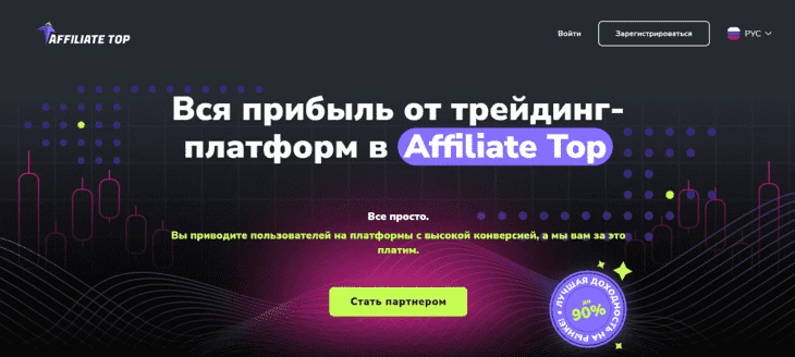 Главная страница Affiliate Top