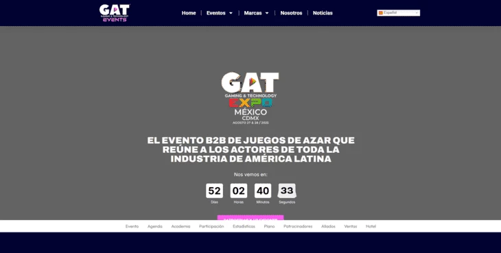 Главная страница конференции GAT EXPO MEXICO CDMX