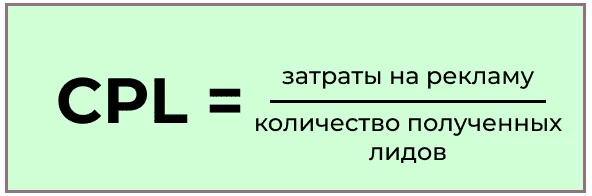 Формула расчета CPL