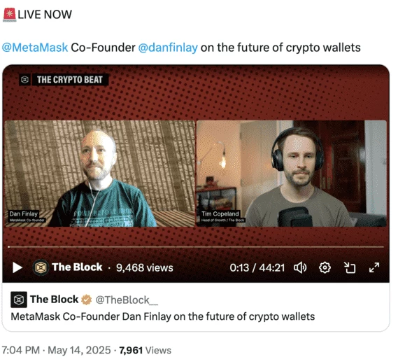 Дэн Финли в интервью рассказывает Тиму Коупленду из The Block о $MASK