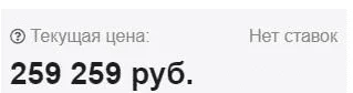 Цена продаваемого сайта на аукционе