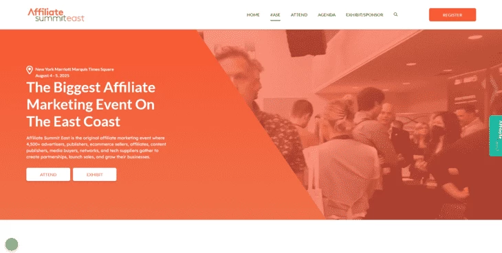 Главная страница конференции Affiliate Summit East 2025