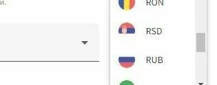 Выбор валюты в системе Skrill